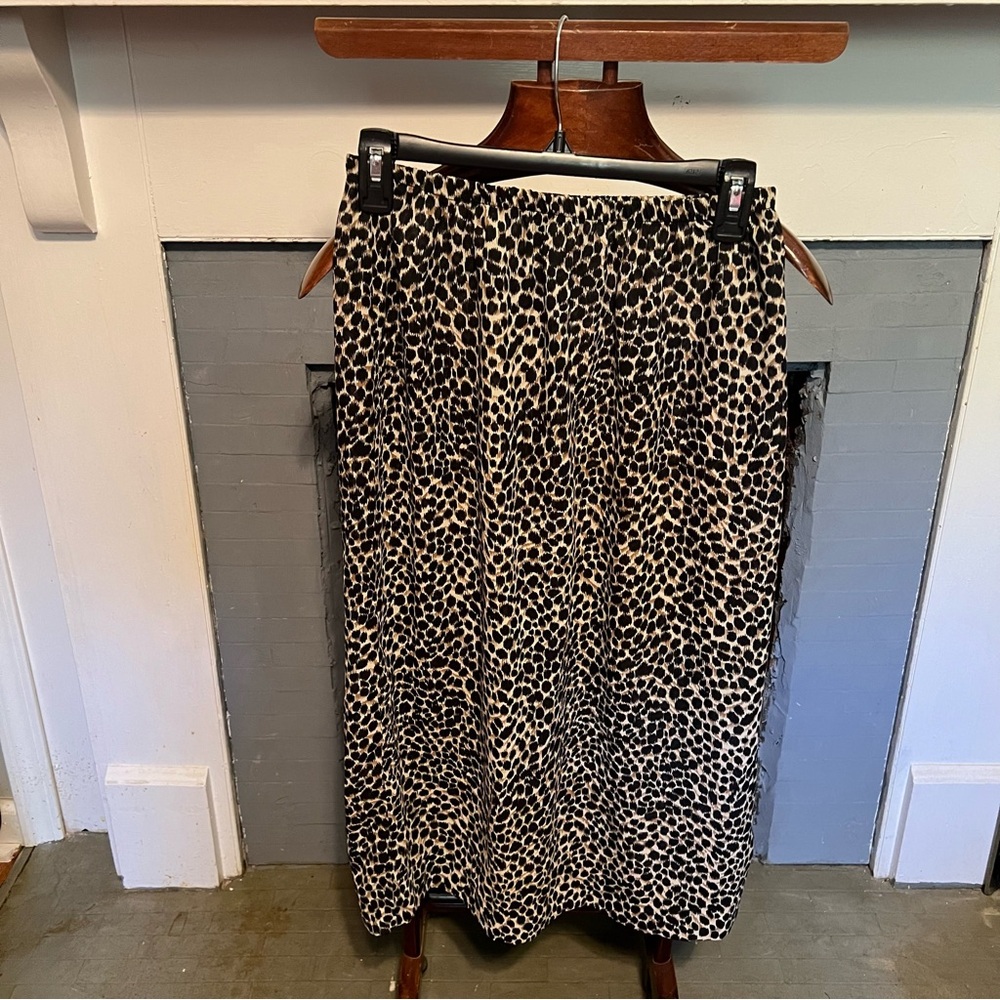 Cheetah Print Midi Skirt